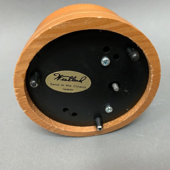 Vintage Clown Rotating Music Box Westland Send In The Clowns Made In Taiwan - Picture 7 of 8